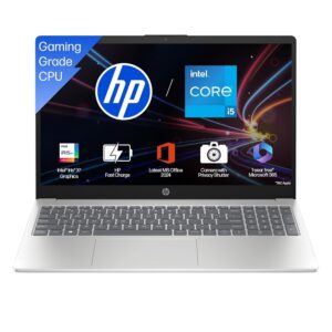 HP 15 FR0045TU / 13th Gen Intel Core i5-13420H / 16GB DDR4 / 512GB SSD / FHD, Anti-Glare, Micro-Edge, 15.6''INCH / Win11 / M365 Basic(1yr)* Office24, Silver / Camera w/Shutter / Backlit Laptop
