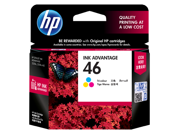 HP 46 Tri-color Original Ink Advantage Cartridge CZ638AA