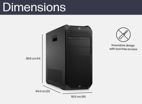HP Z4 Tower G5 Business Desktop PC Workstation / Intel Xeon W processor / Windows 11 Pro / NVIDIA T1000 8 GB GDDR6 / 32 GB DDR5-4800 RAM / 1 TB HP Z Turbo Drive SSD Solid State Drive / 8L189PA - Image 4