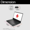 HP OMEN 16-xf0100AX Gaming Laptop / Black / AMD Ryzen 9 7940HS Processor / Windows 11 Home / 16.1inch display / NVIDIA GeForce RTX 4070 8GB / 16 GB DDR5 RAM / 1 TB SSD / A17KGPA - Image 6