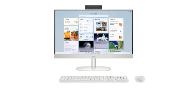 HP 24-cr0477in All-in-One Desktop PC / 13th Generation Intel Core i5 processor / 512 GB PCIe NVMe M.2 SSD / Windows 11 Home / 23.8inch diagonal FHD display / Intel Integrated Graphics / 8 GB DDR4 Ram / B6NV1PA