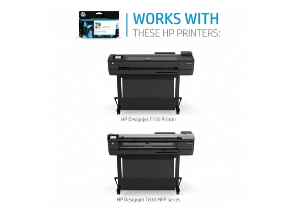 HP 728 130-ml Cyan DesignJet Ink Cartridge / F9J67A - Image 2