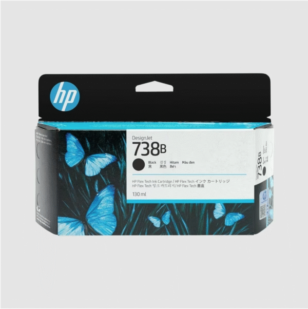 HP 738B 130-ml Black DesignJet Ink Cartridge / 498P2A