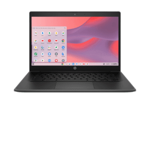 HP Fortis G10 Chromebook / Black / Intel Pentium Silver processor / ChromeOS / 14inch diagonal, HD display / Intel UHD Graphics / 8 GB LPDDR4x RAM / 64 GB eMMC Hard drive / 7D5X9PC