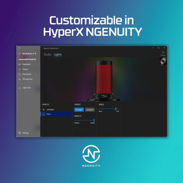 HyperX QuadCast 2 - USB Microphone (Black) / 872V1AA - Image 10