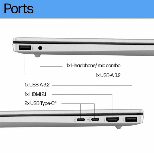 HP Pavilion 16-af0056TU Laptop / Silver / Intel Core Ultra 5 processor / Windows 11 Home / 40.6 cm (16) diagonal 2K IPS display / Intel Graphics / 16 GB LPDDR5-6400 RAM / 1 TB SSD / B13XTPA - Image 5